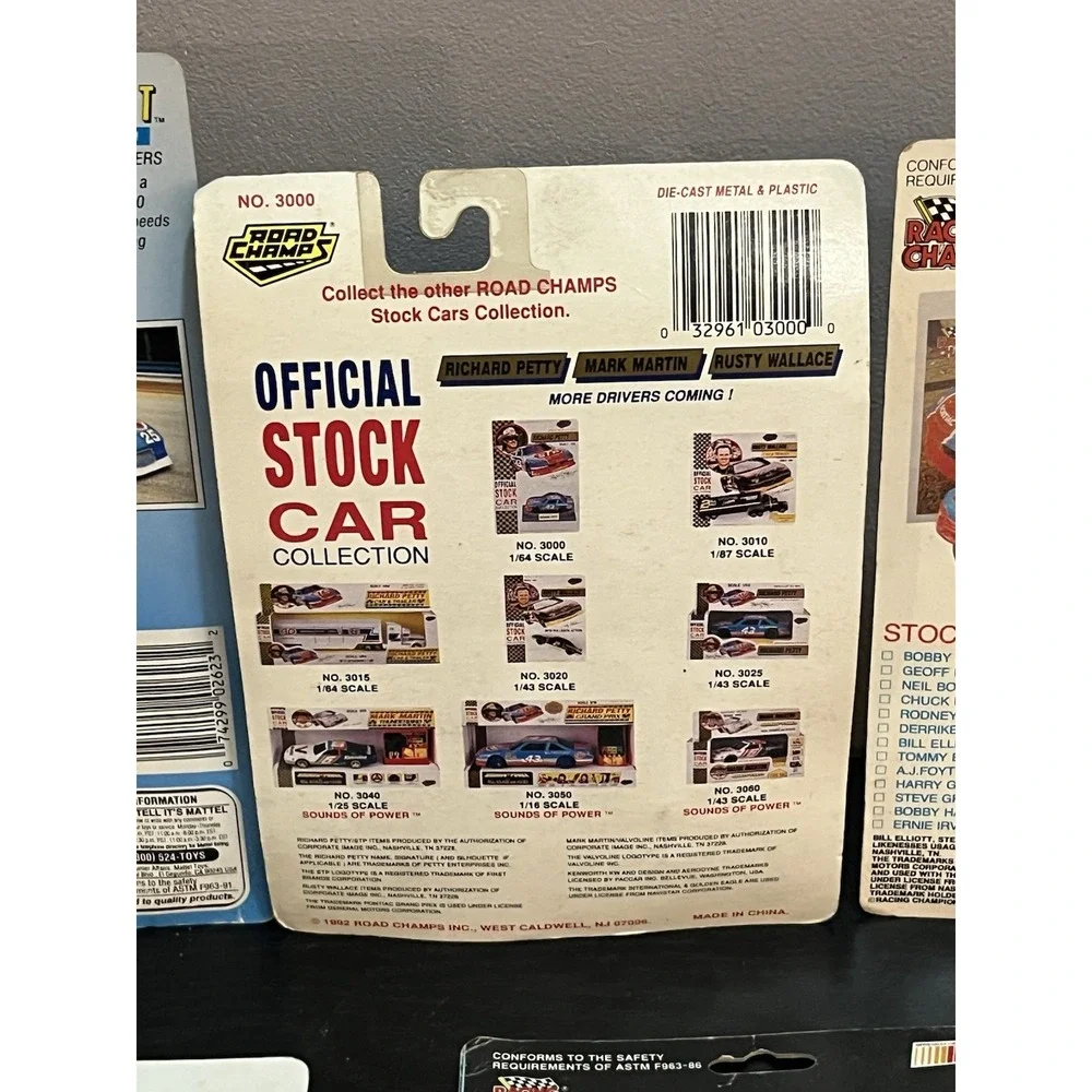 Lot Of 6 RARE‎ NASCAR Collectable Cars, 2 Hot wheels.